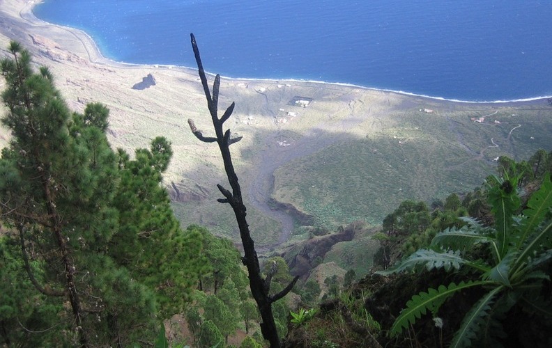 view of las playas from above